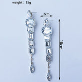 Luxury Crystal Drop Earrings for Women – Long Statement Dangle